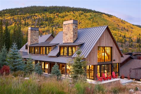 moutain house exterior painted metal roof|rustic metal houses exterior.